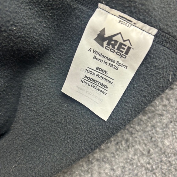 REI Coop Men’s Charcoal Grey Full Zip Fleece Jacket size: XXLarge - Picture 8 of 8